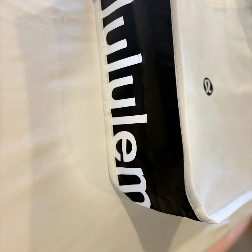 lululemon athletica White and Black Garment Bag